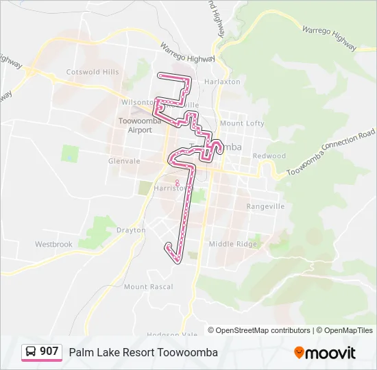 907 Bus Line Map