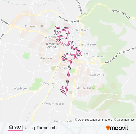 907 Bus Line Map