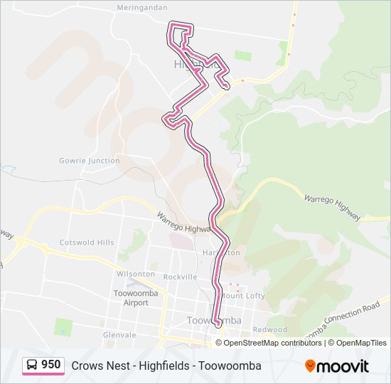 950 bus Line Map