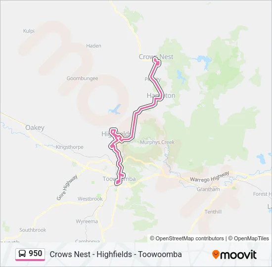 950 Bus Line Map