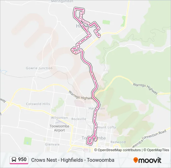 950 Bus Line Map