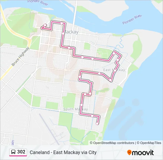 302 Bus Line Map