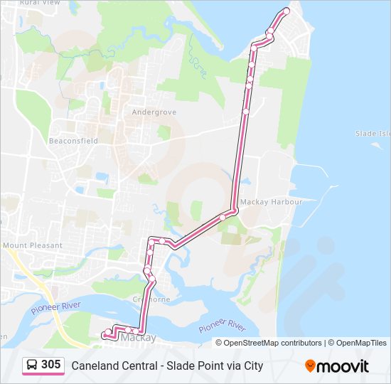 305 Bus Line Map