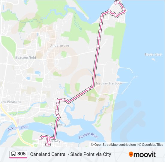 305 Bus Line Map