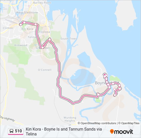 510 Bus Line Map