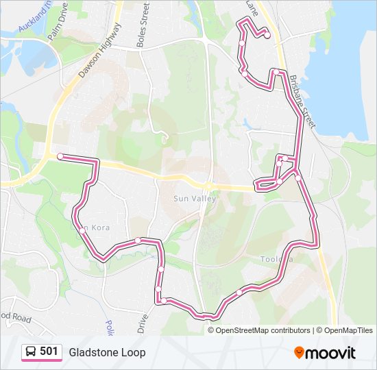 501 Bus Line Map