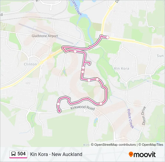 504 Bus Line Map