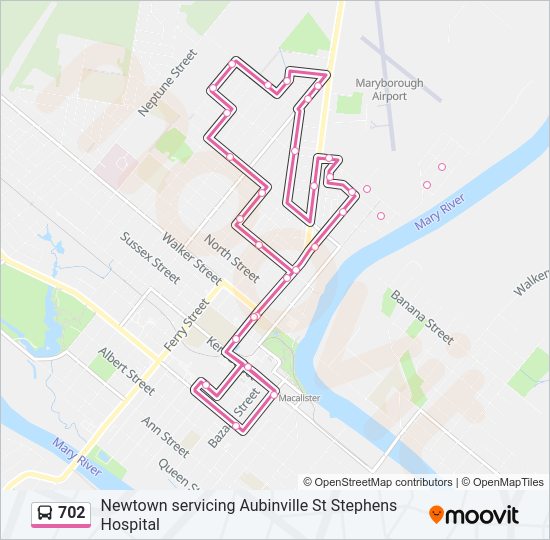 702 Bus Line Map