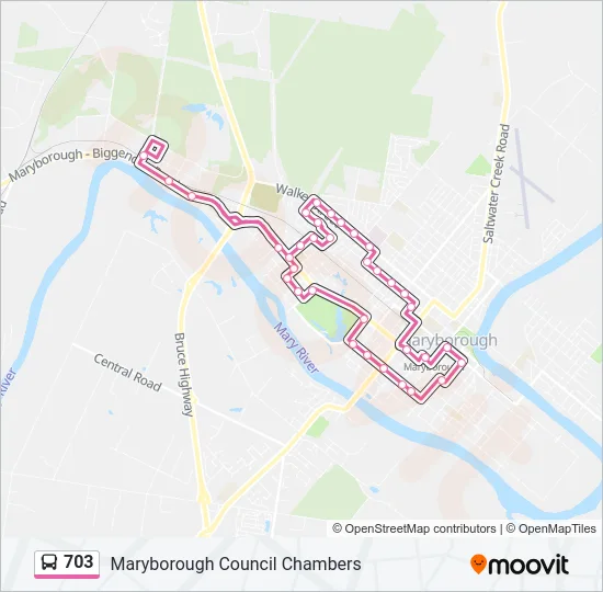 703 Bus Line Map