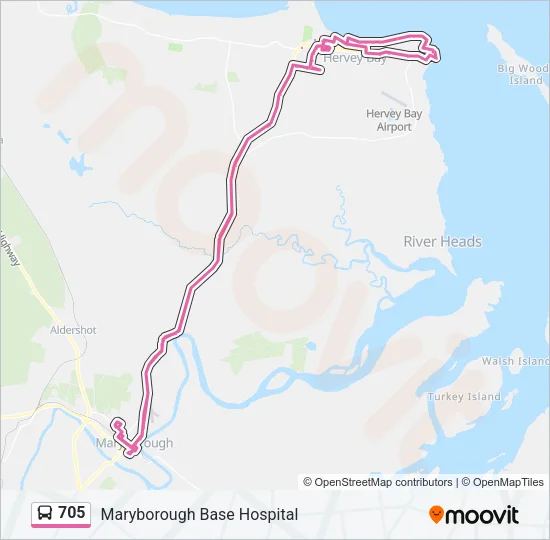 705 Bus Line Map