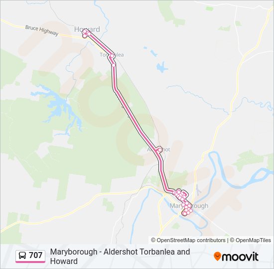 707 Bus Line Map