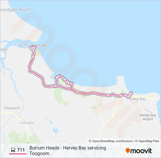 711 Bus Line Map