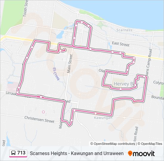 713 Bus Line Map
