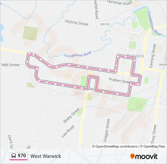 970 Bus Line Map