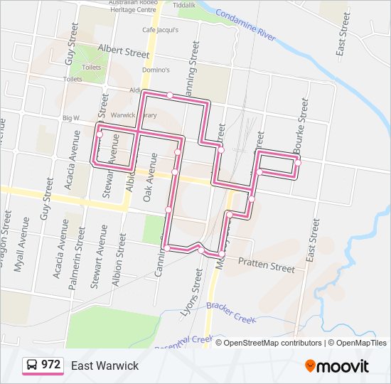 972 Bus Line Map