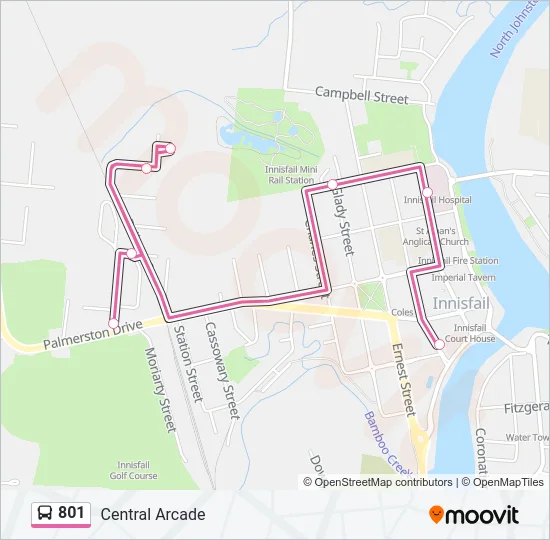 801 Bus Line Map