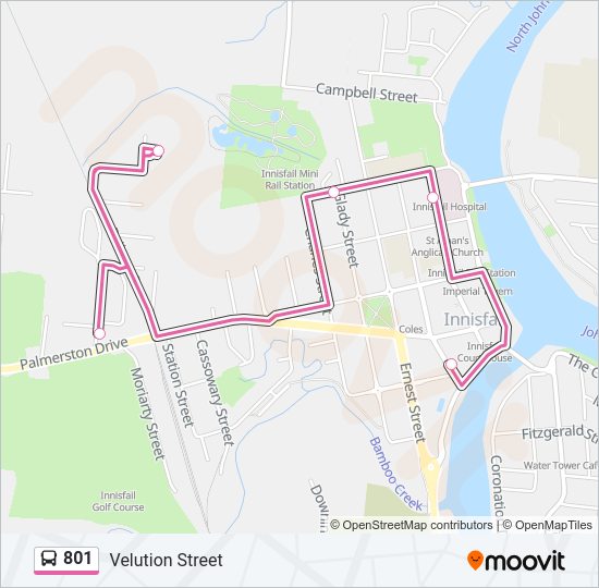 801 Bus Line Map