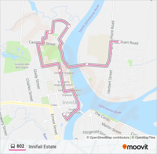 802 Bus Line Map