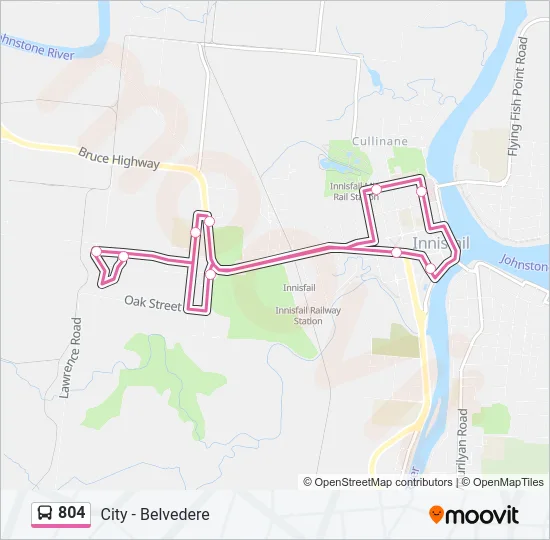 804 Bus Line Map