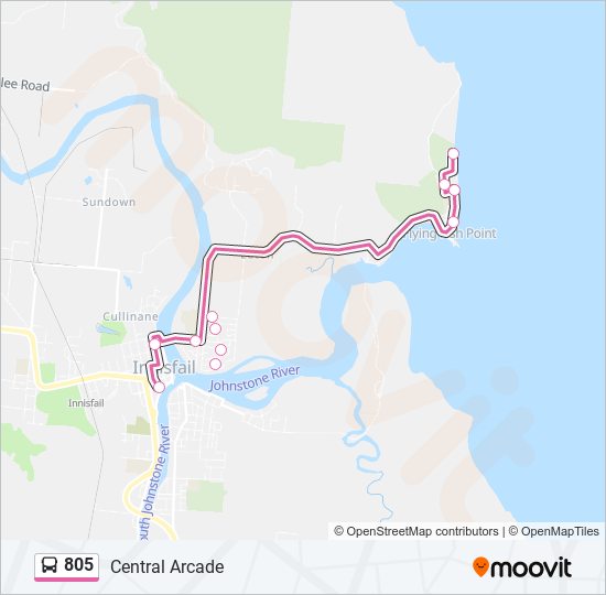 805 Bus Line Map