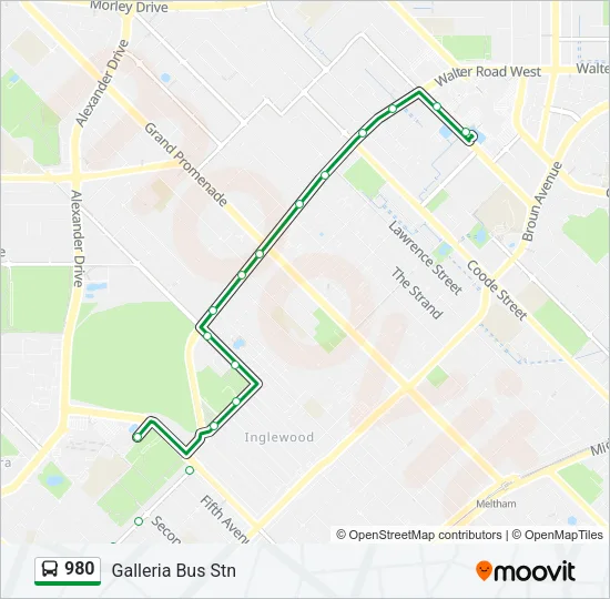 980 Bus Line Map