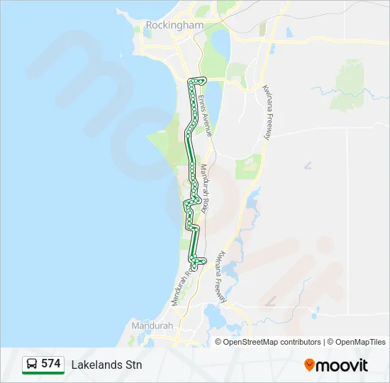 574 Bus Line Map