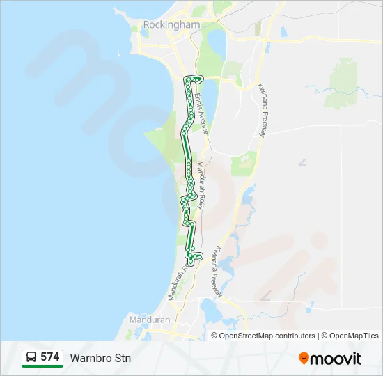 574 Bus Line Map