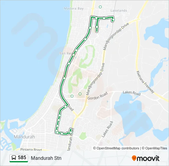 585 Bus Line Map