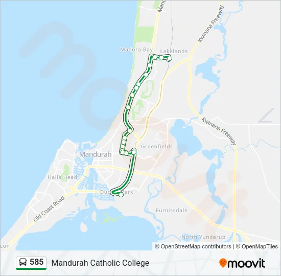 585 Bus Line Map