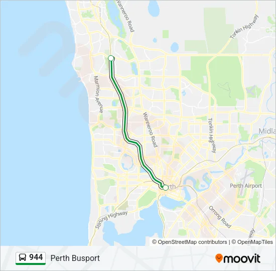 944 Bus Line Map