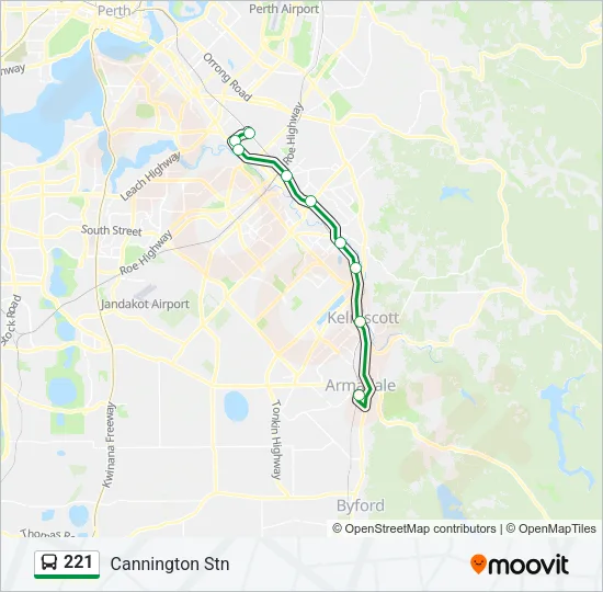 221 Bus Line Map