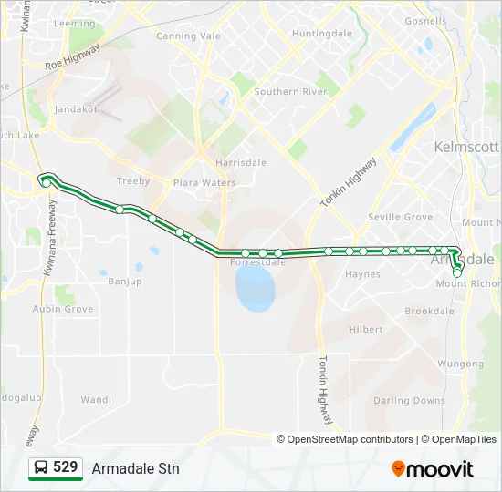 529 Bus Line Map