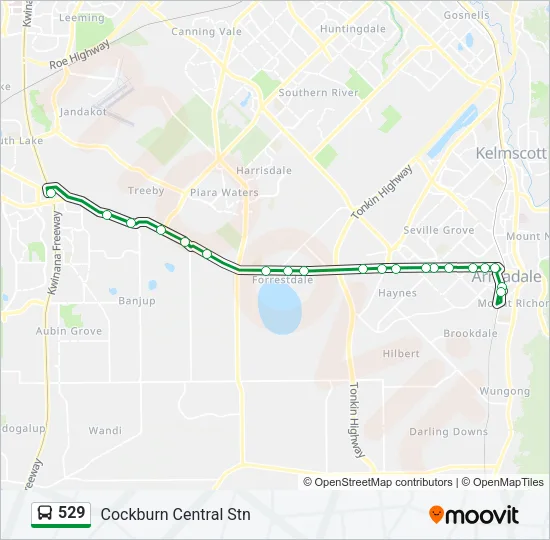 529 Bus Line Map