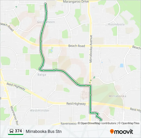 374 Bus Line Map