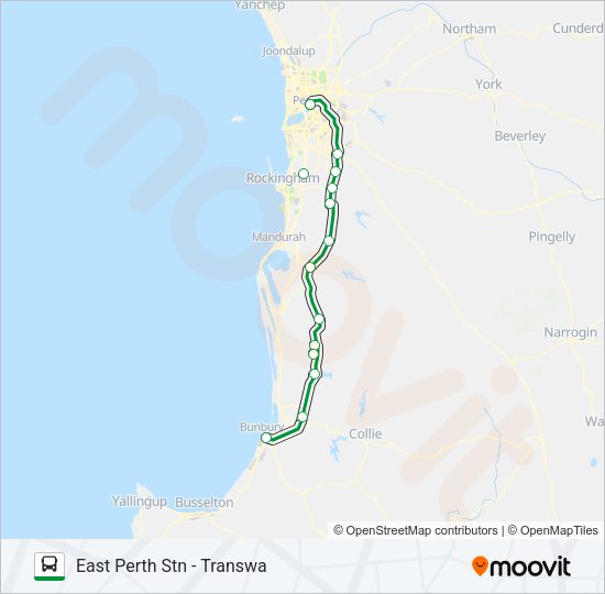 AUSTRALIND RAIL REPLACEMENT Bus Line Map
