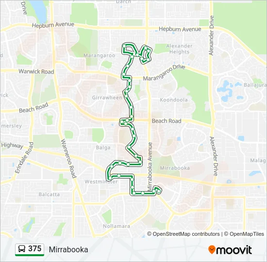 375 Bus Line Map