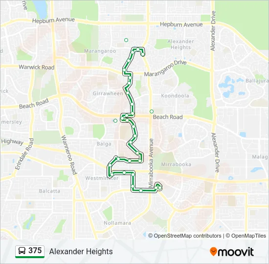 375 Bus Line Map