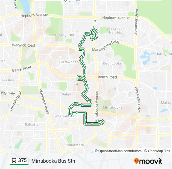 375 Bus Line Map