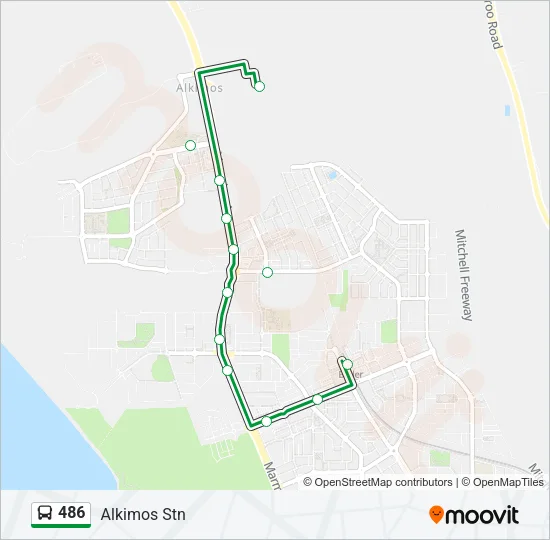 486 Bus Line Map