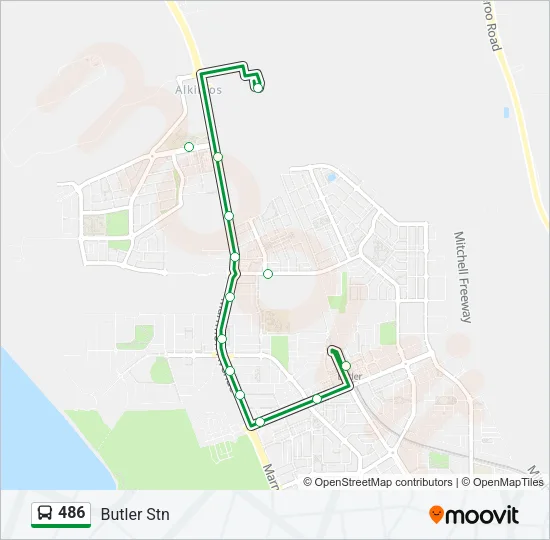 486 Bus Line Map