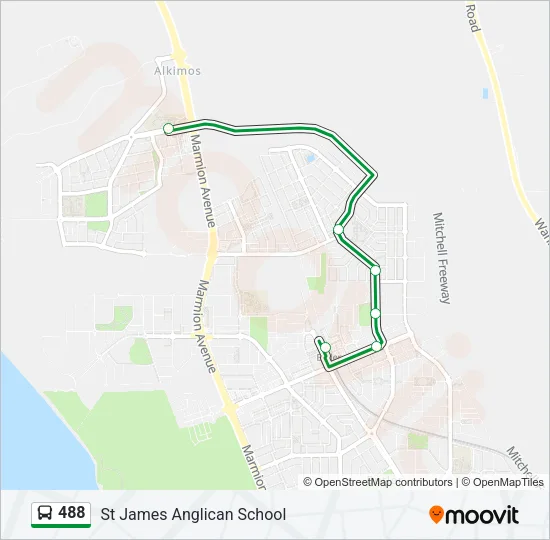 488 Bus Line Map