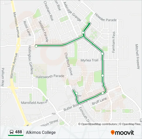 488 Bus Line Map