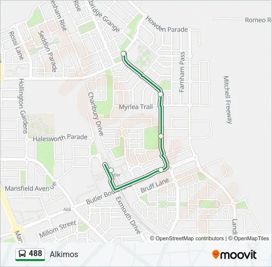 488 Bus Line Map
