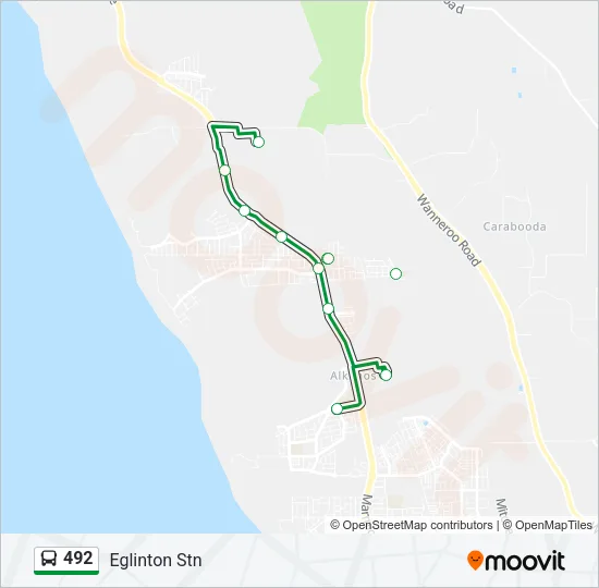 492 Bus Line Map
