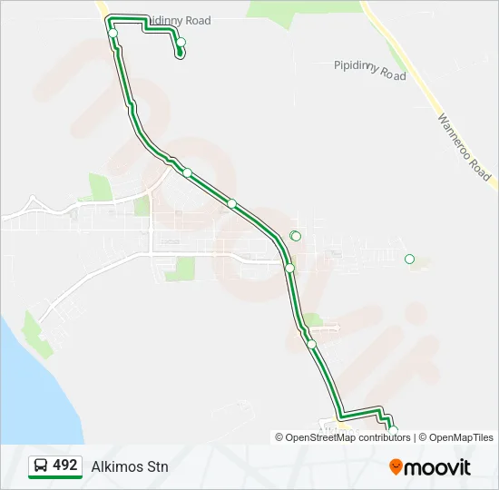 492 Bus Line Map