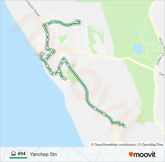 494 Bus Line Map