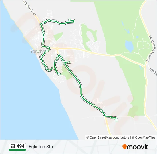 494 Bus Line Map