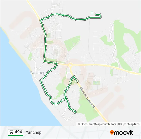 494 Bus Line Map