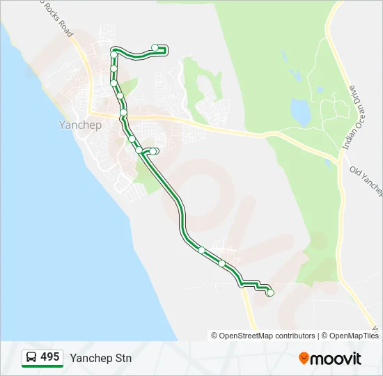 Mapa de 495 de autobús