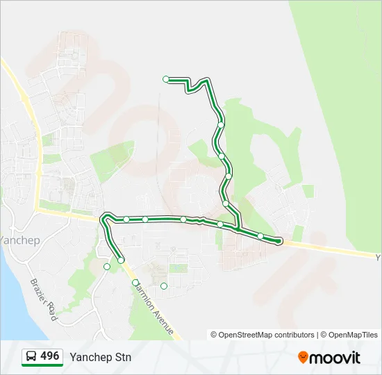 496 Bus Line Map